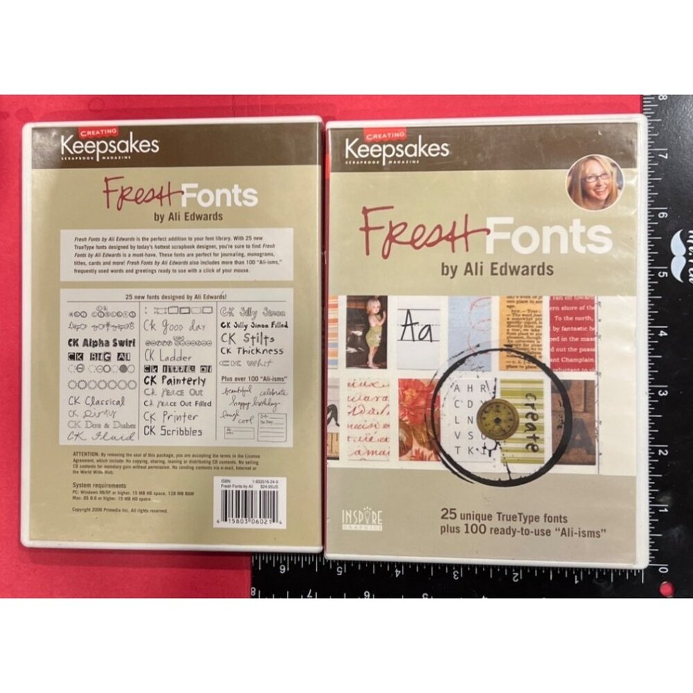 2006 Creating Keepsakes Scrapbook Magazine CD ROM Fresh Fonts by Ali Edwards